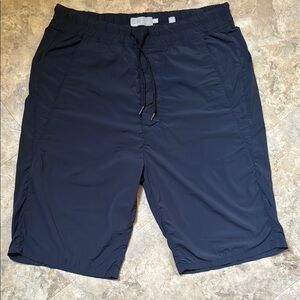 Vince Dark Blue Drawstring button fly Shorts lightweight S